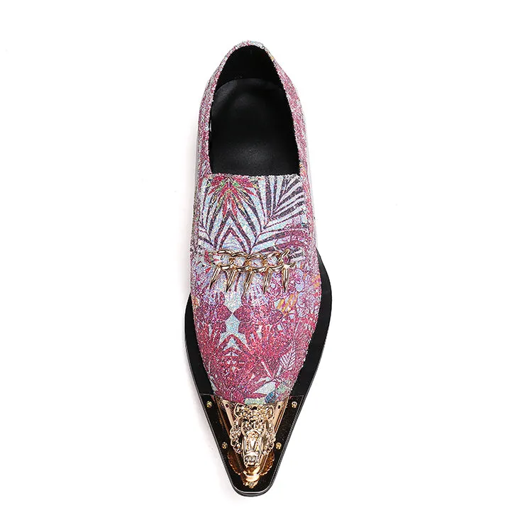 AOMISHOES™ Vincent pink Dress Shoes #8044