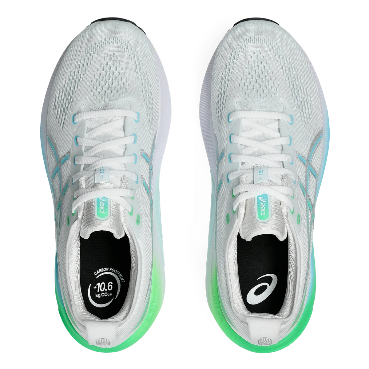 Asics Gel Kayano 31 - White - Bright Cyan