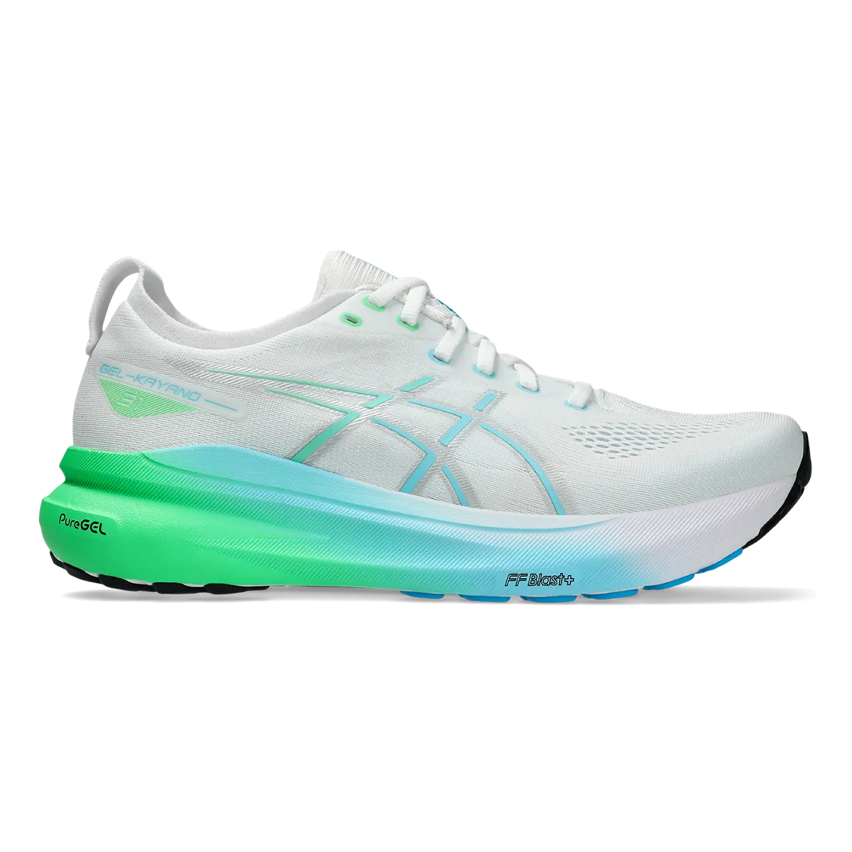 Asics Gel Kayano 31 - White - Bright Cyan
