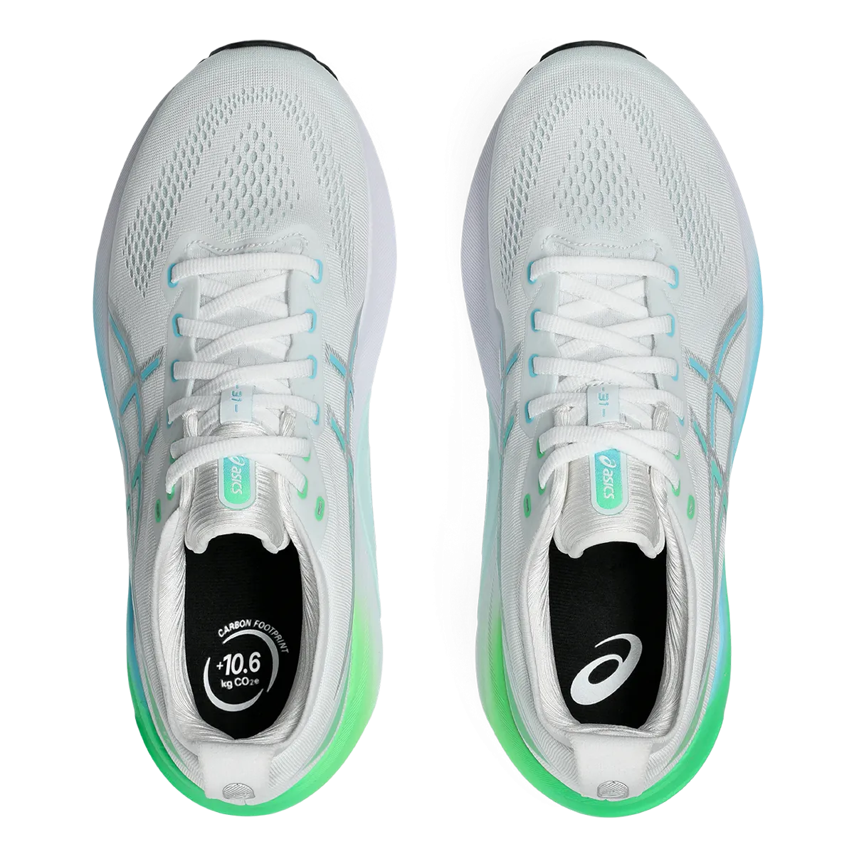 Asics Gel Kayano 31 - White - Bright Cyan