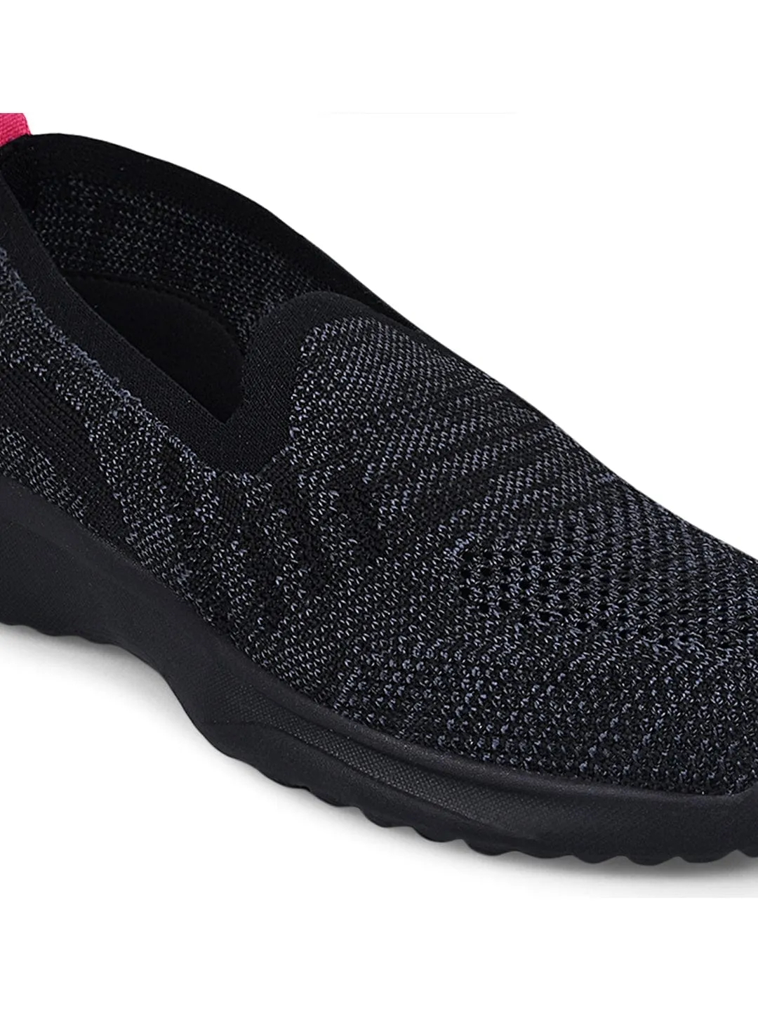 CAMP-KITE Black Women's Slip-ons
