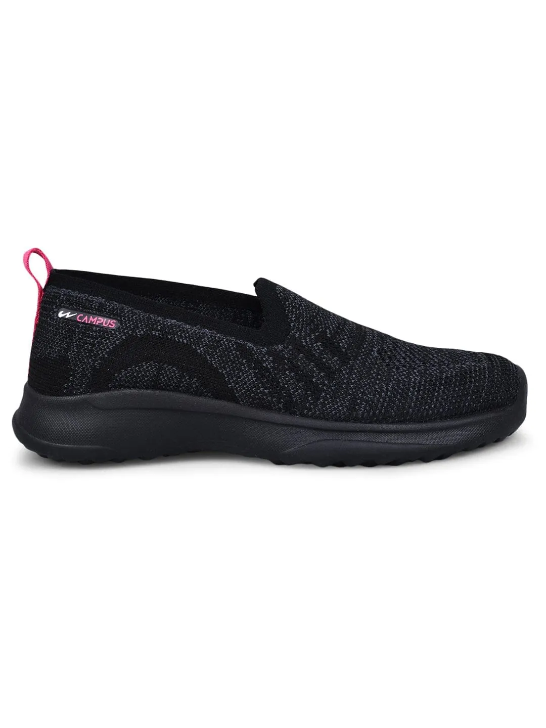 CAMP-KITE Black Women's Slip-ons