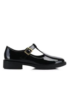 Camryn Rounded Toe Loafers (Black)