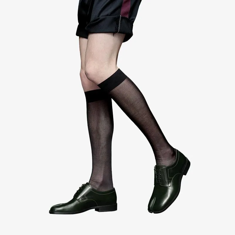 Classic Dark Green Tabi Laced Brogue Shoes