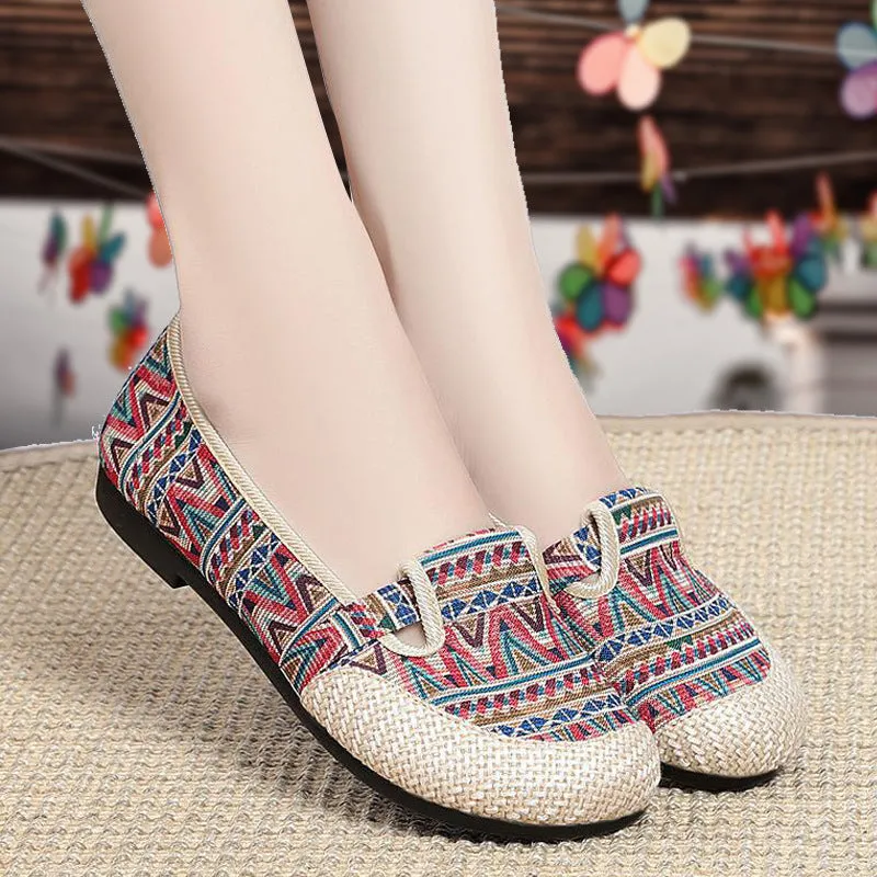 Comelyy Women's Vintage Slip On Shallow Loafers