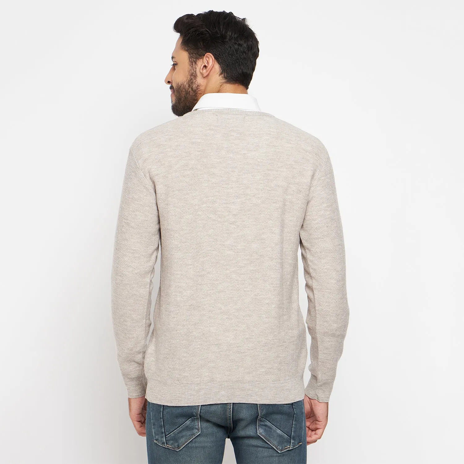 Duke Stardust Men Full Sleeve V Neck Sweater (SDS2054)