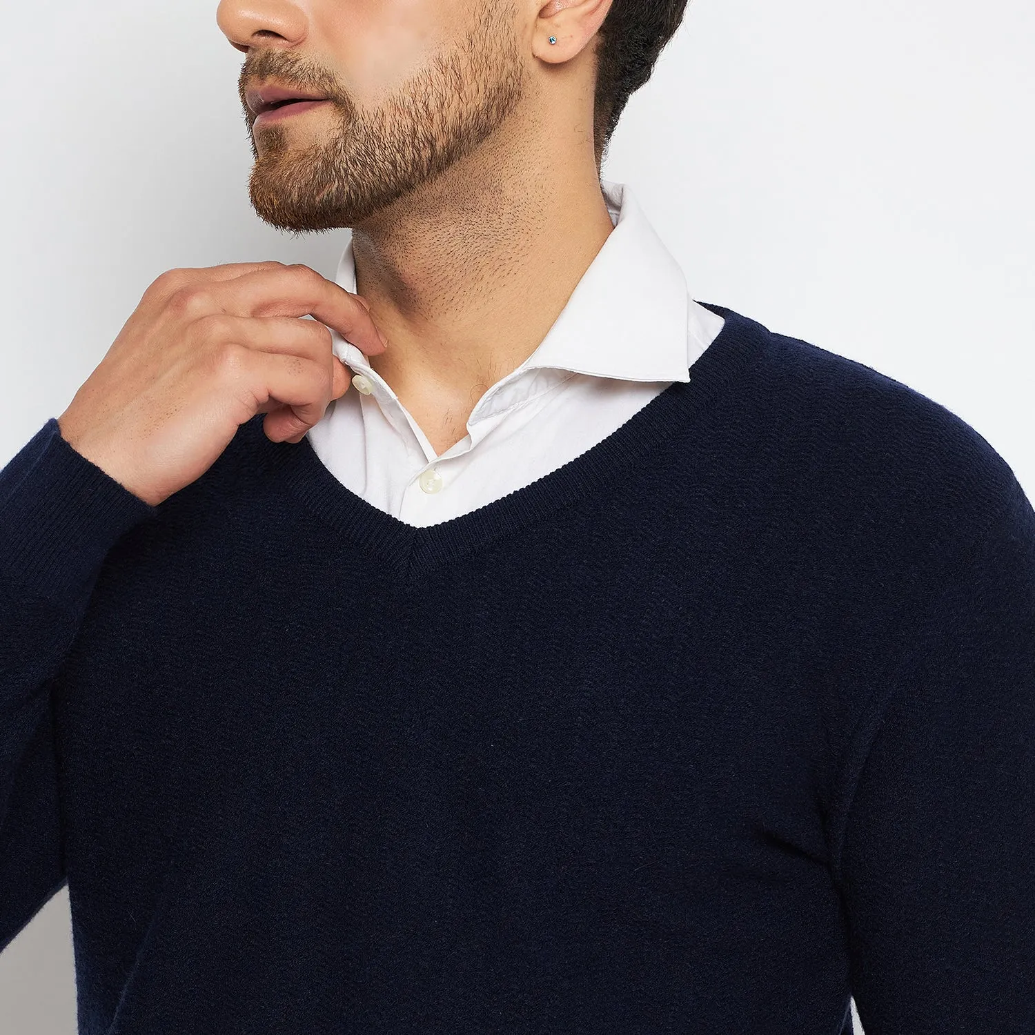 Duke Stardust Men Full Sleeve V Neck Sweater (SDS2054)