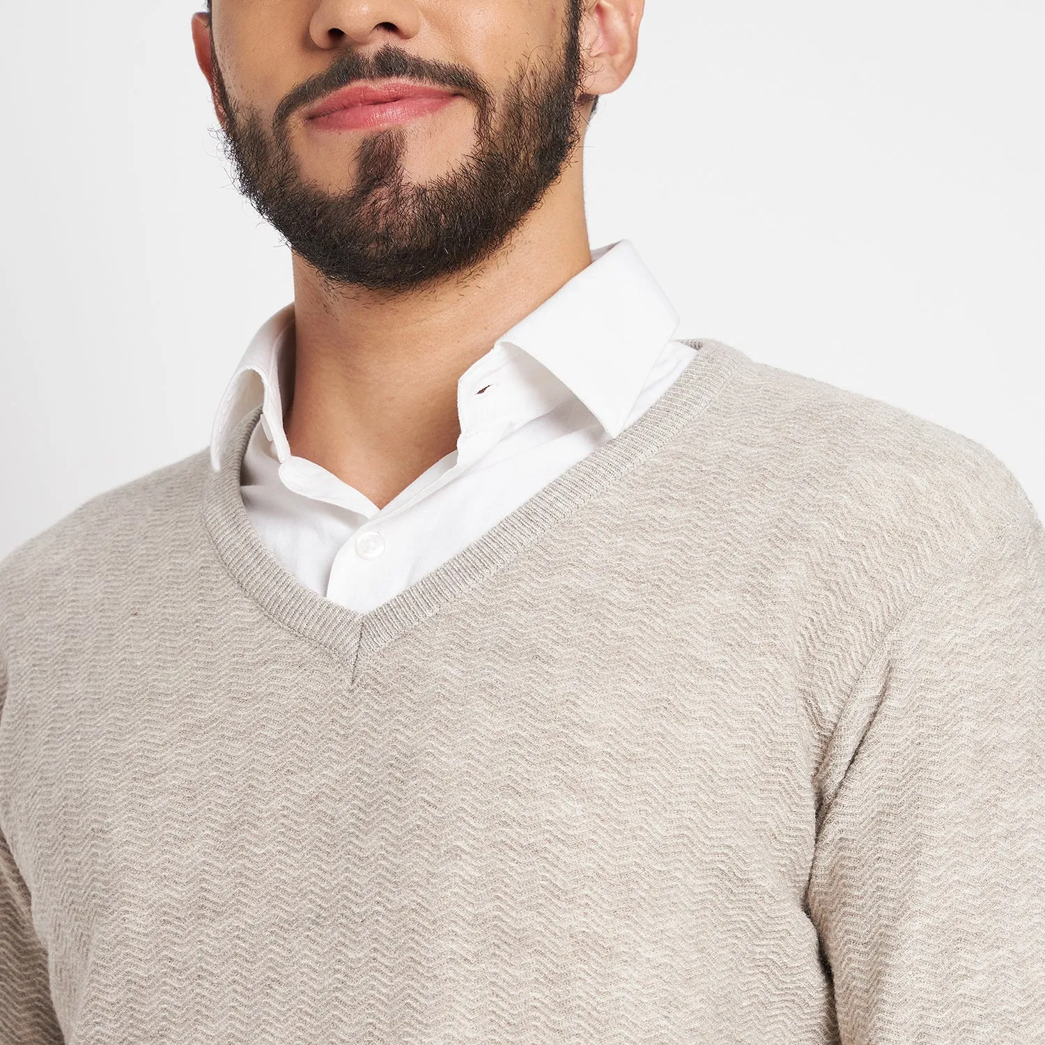 Duke Stardust Men Full Sleeve V Neck Sweater (SDS2054)