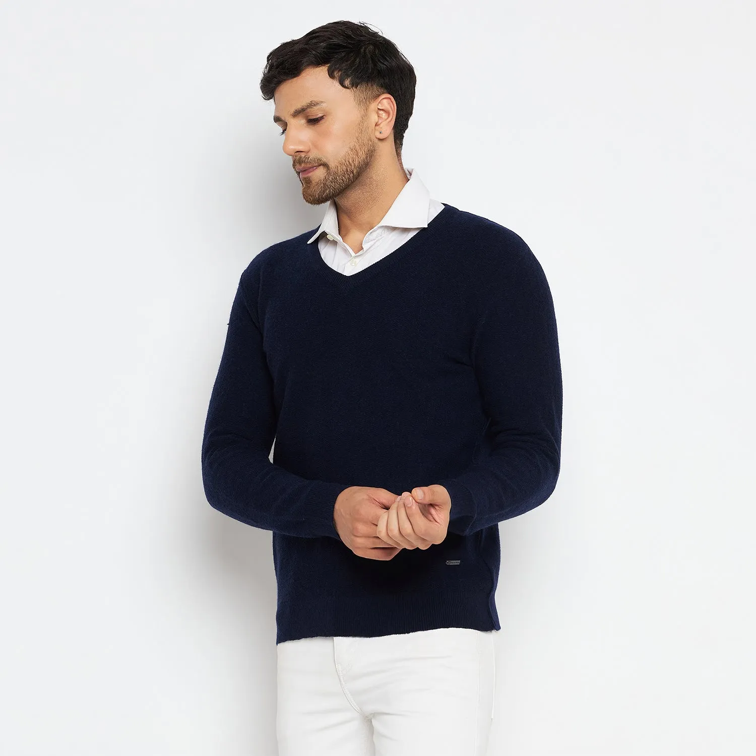 Duke Stardust Men Full Sleeve V Neck Sweater (SDS2054)