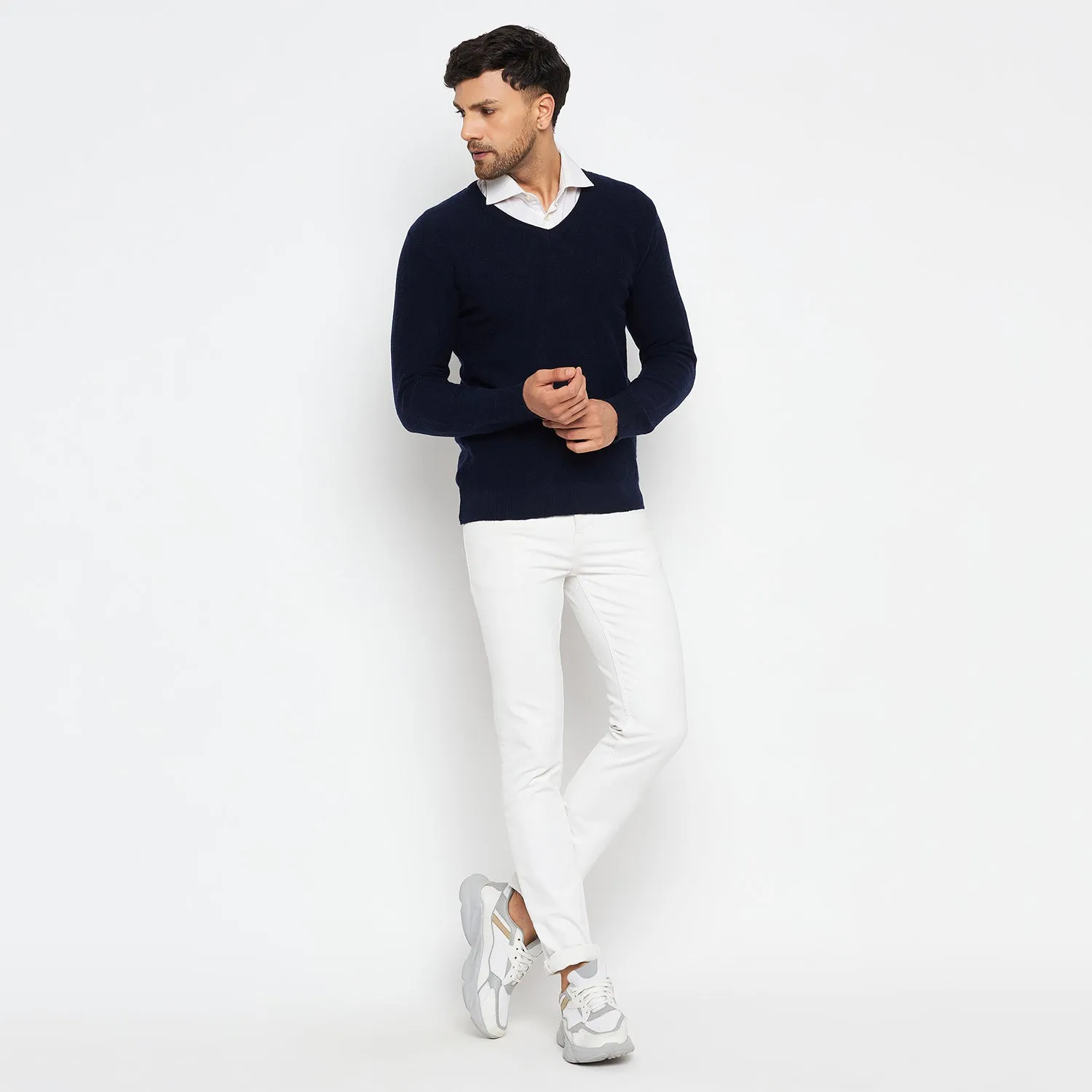 Duke Stardust Men Full Sleeve V Neck Sweater (SDS2054)