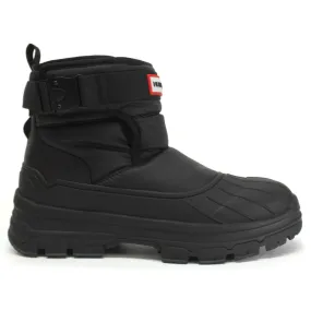 Hunter Short Buckle Synthetic Textile Women's Snow Boots