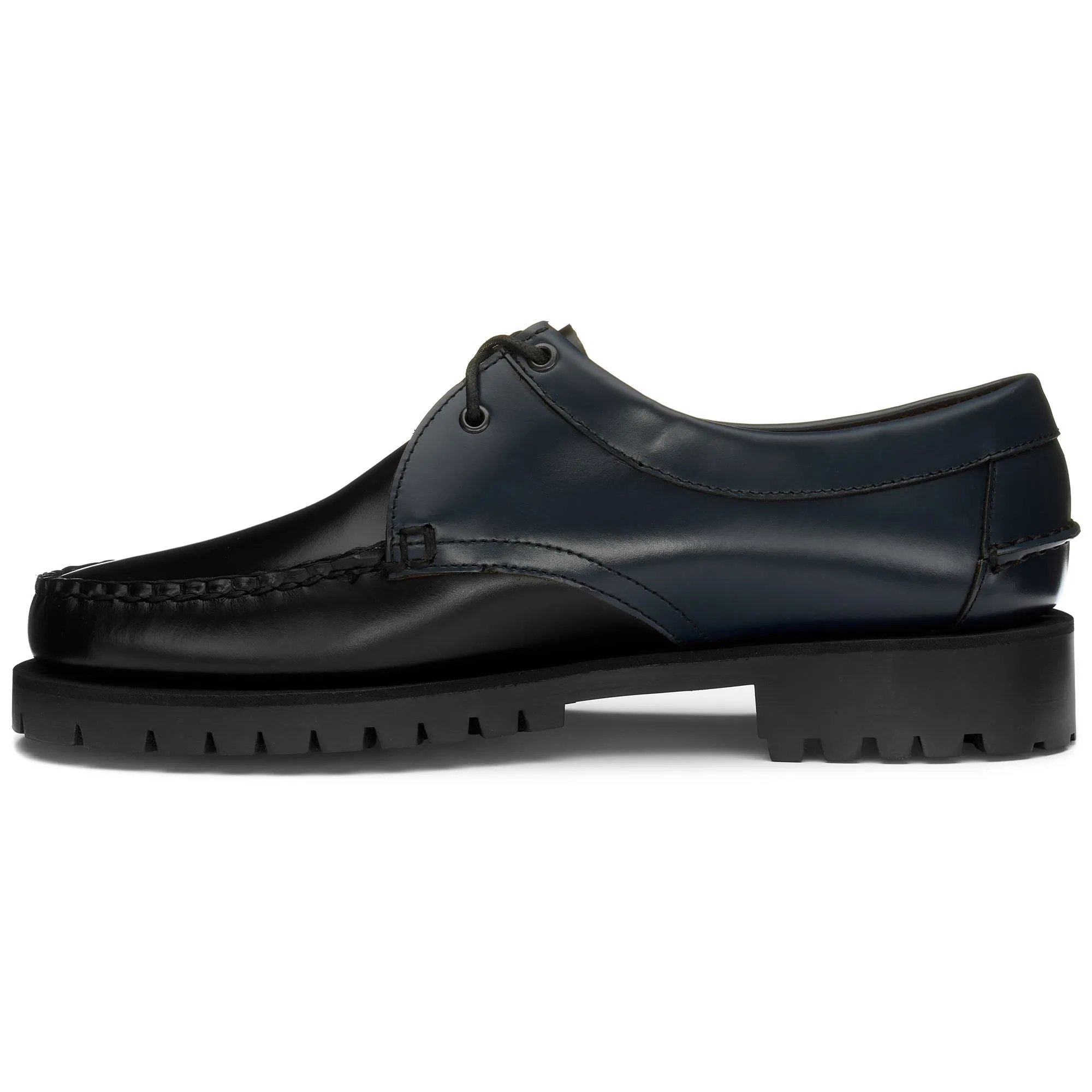 JAMES LUG BICOLOR - Moc - Moccasin - Man - BRILLIANT BLUE-BLACK