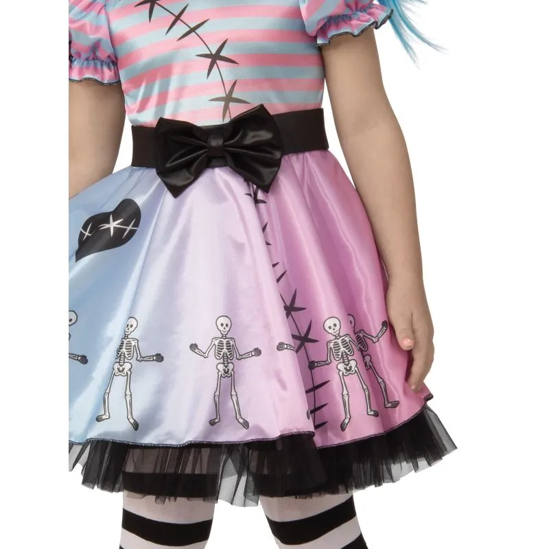 Kids Little Blue Skelly Girl Costume - Size 6-8