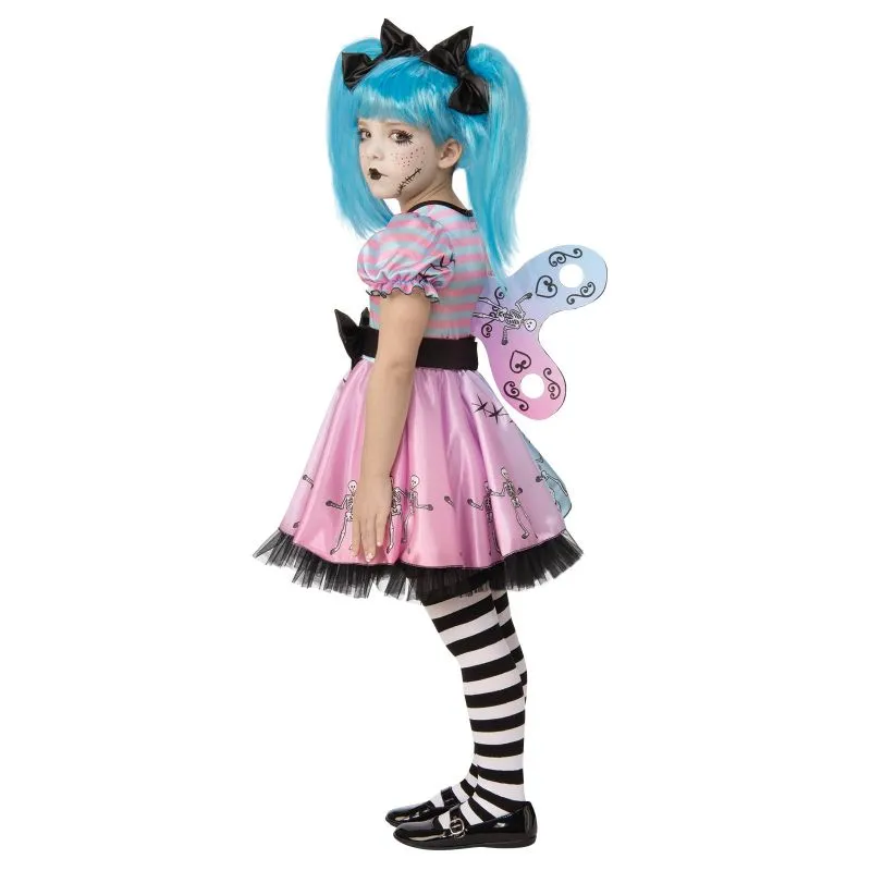 Kids Little Blue Skelly Girl Costume - Size 6-8