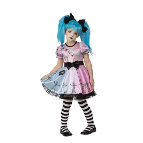 Kids Little Blue Skelly Girl Costume - Size 6-8