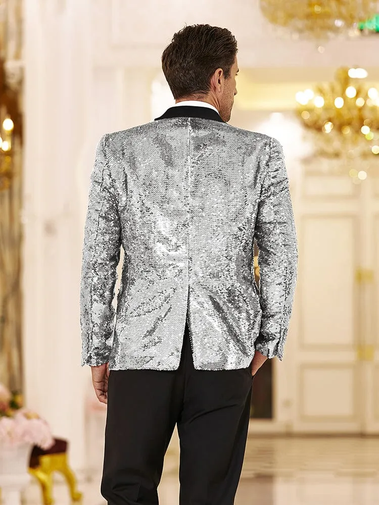 Men's Shiny Sequins Suit Jacket (US Only)