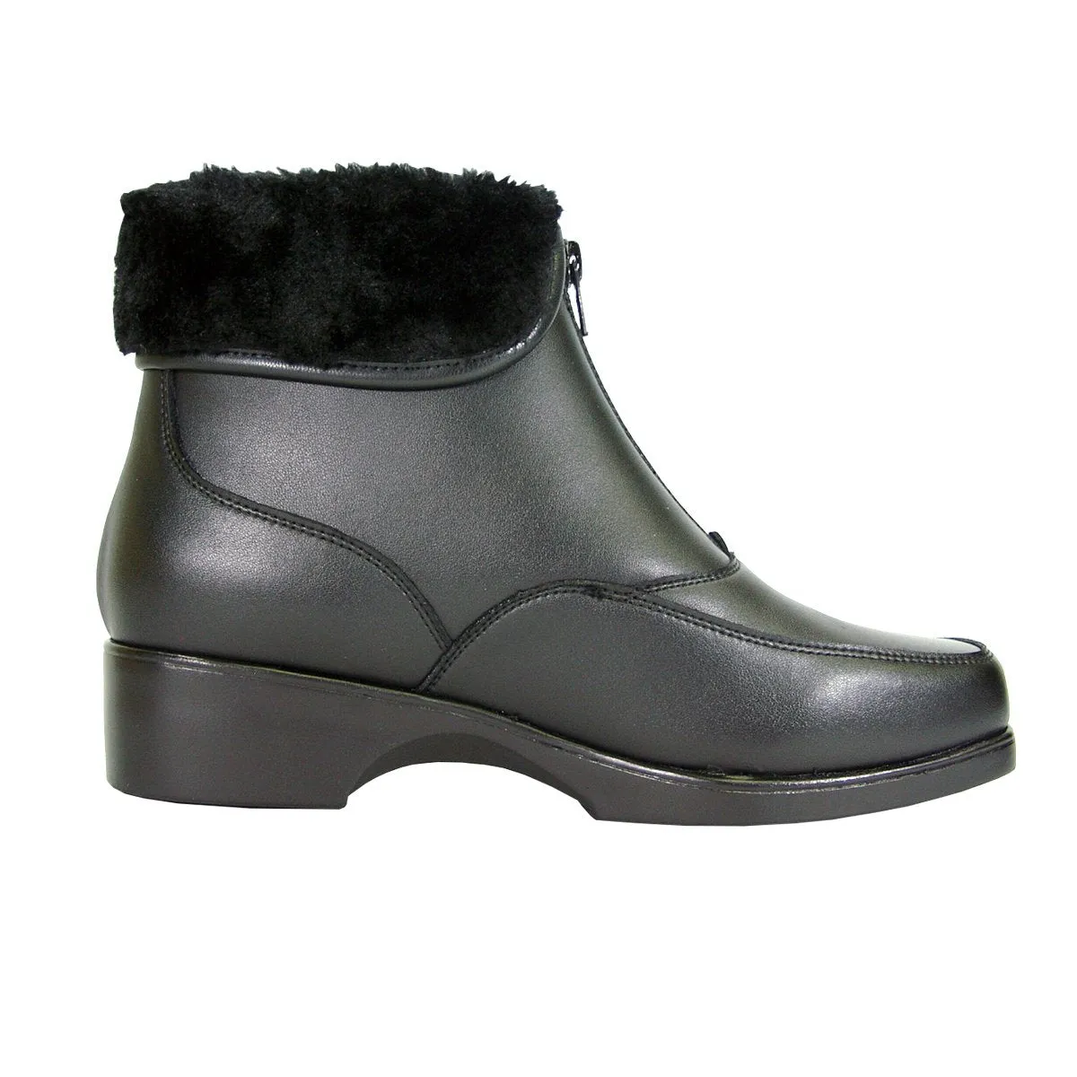 PEERAGE Megan Women's Wide Width Leather Booties