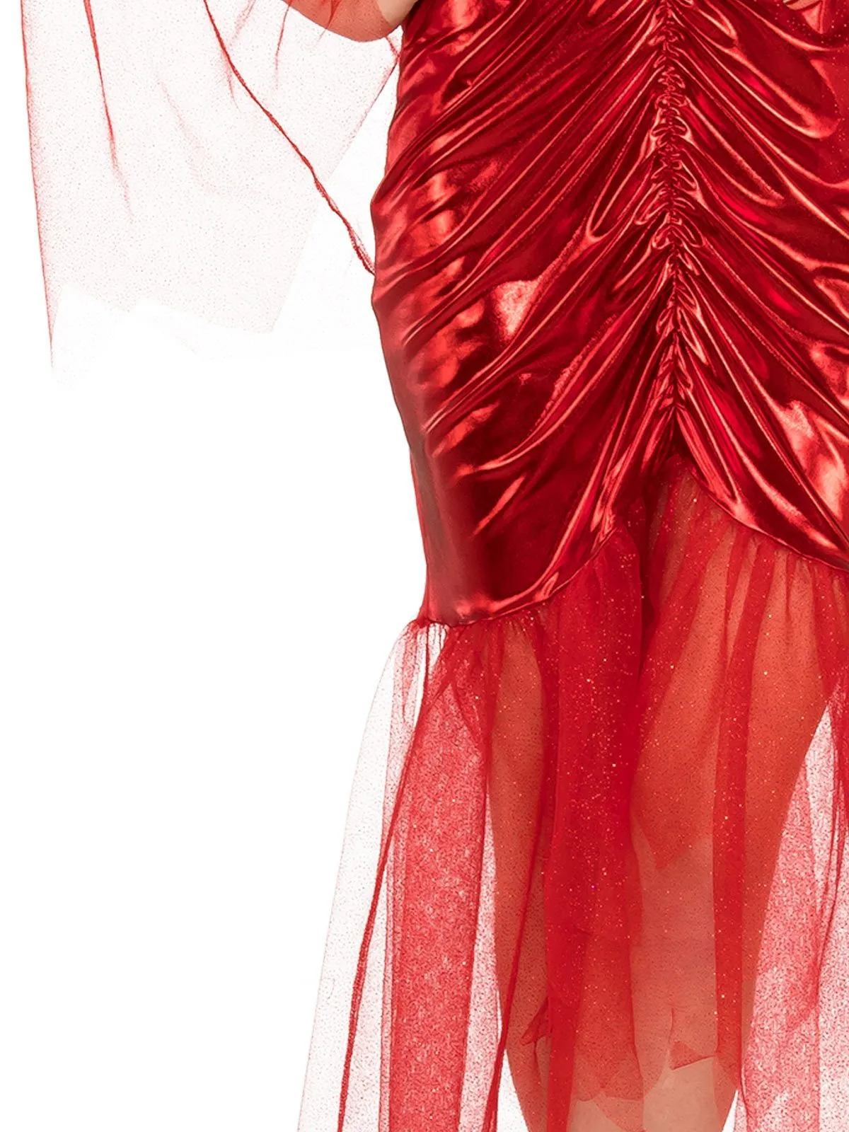 Red Devil Bride Costume for Adults
