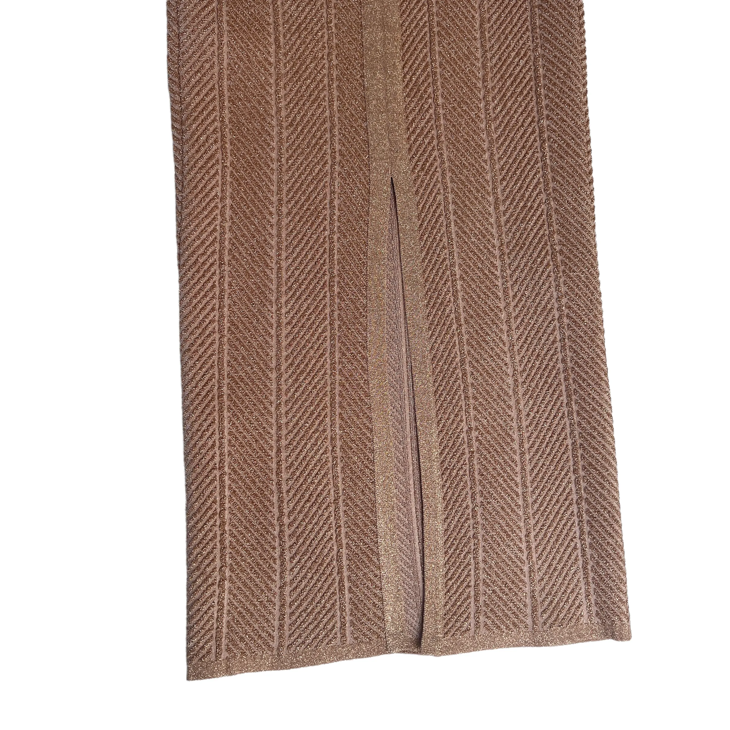 Shiny Nude Color Dress - S