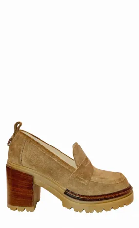 Sr Joan Tan Suede High Loafers