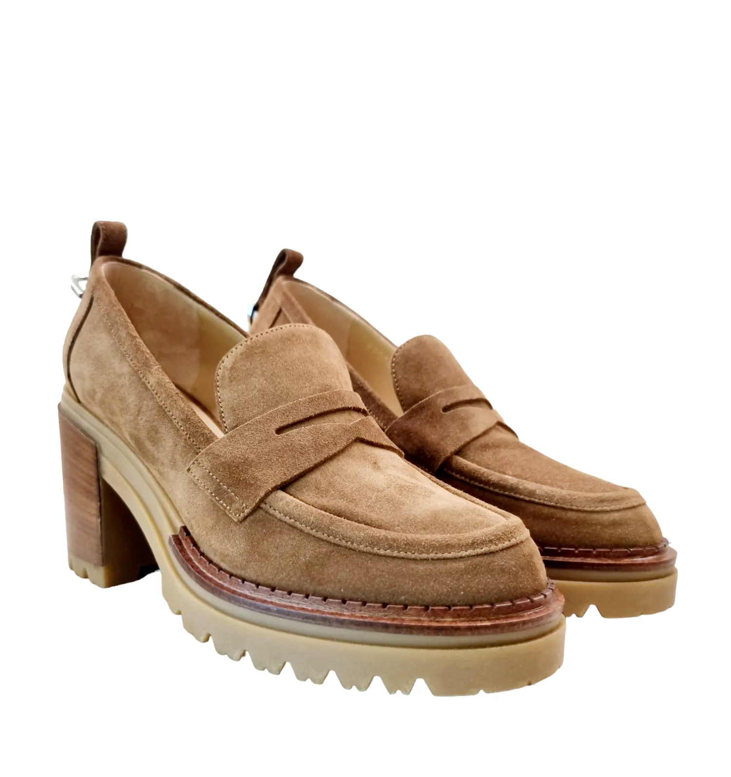 Sr Joan Tan Suede High Loafers