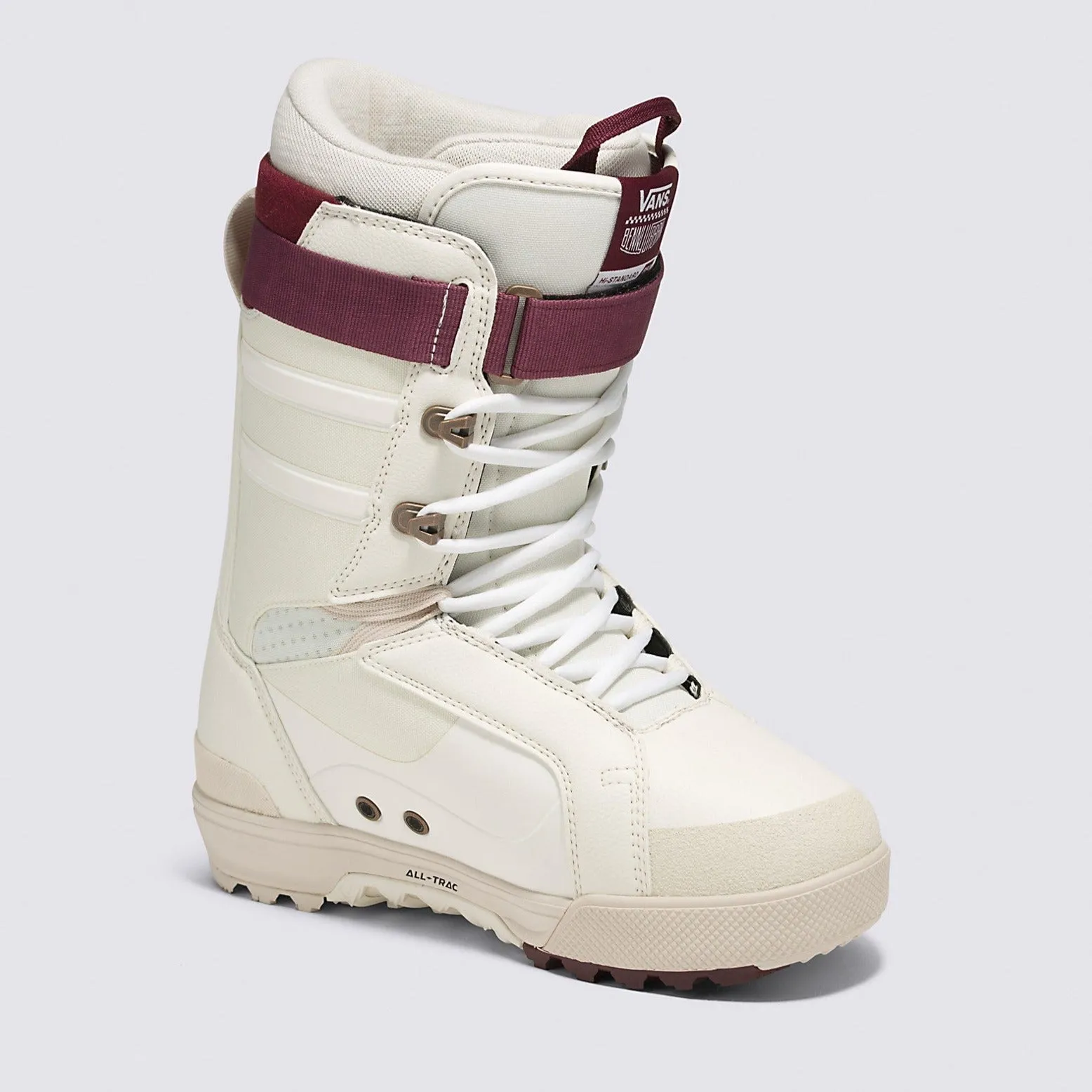 Vans Benny Urban Hi-Standard Pro Snowboard Boots - Marshmallow/Burgundy