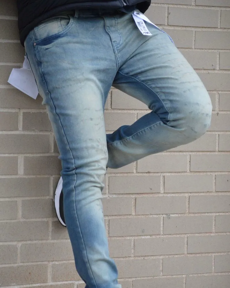 Vintage Cat Scratch Slim Jeans