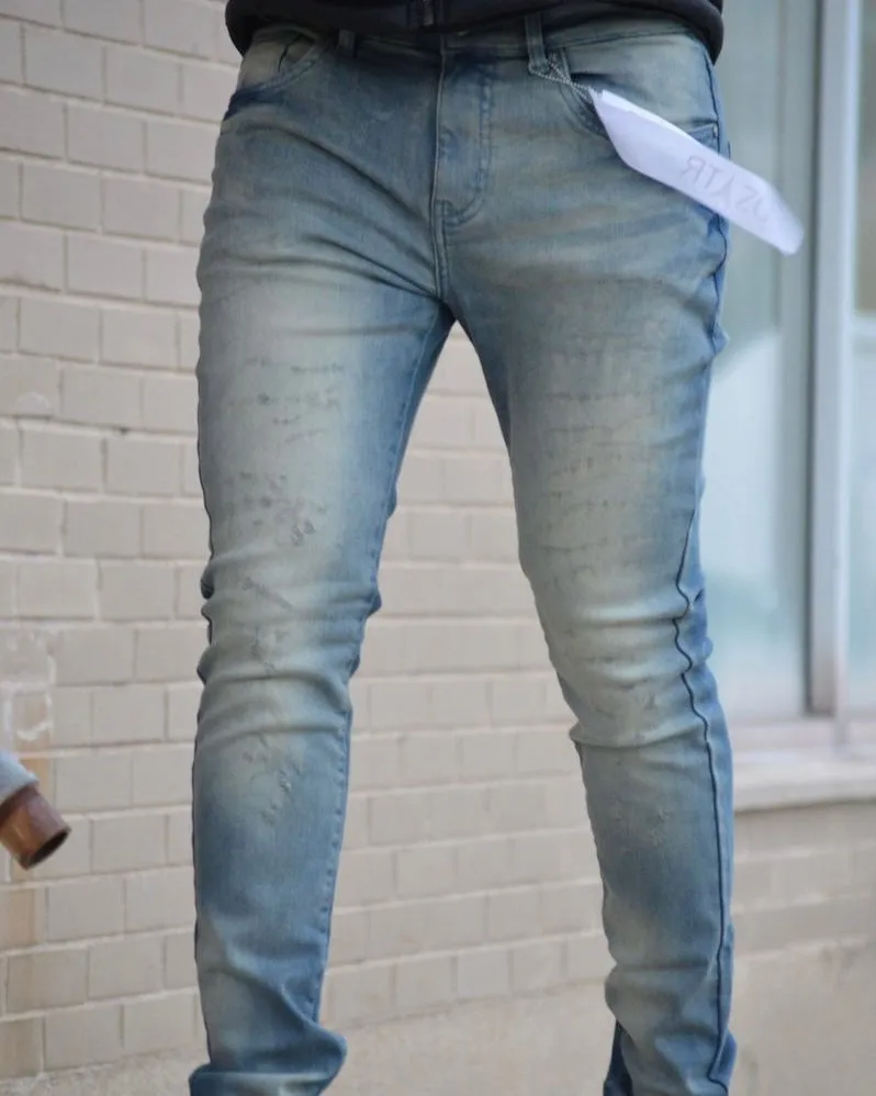 Vintage Cat Scratch Slim Jeans