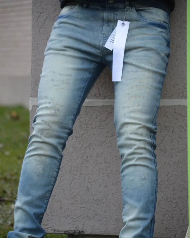 Vintage Cat Scratch Slim Jeans