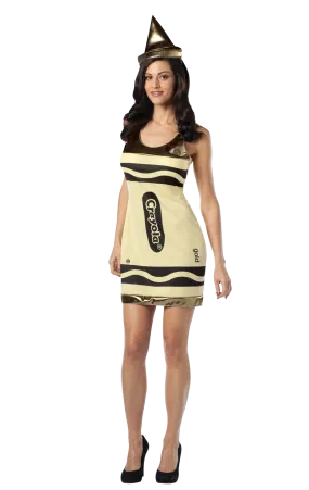 Womens Gold Crayola Crayon Dress Costume
