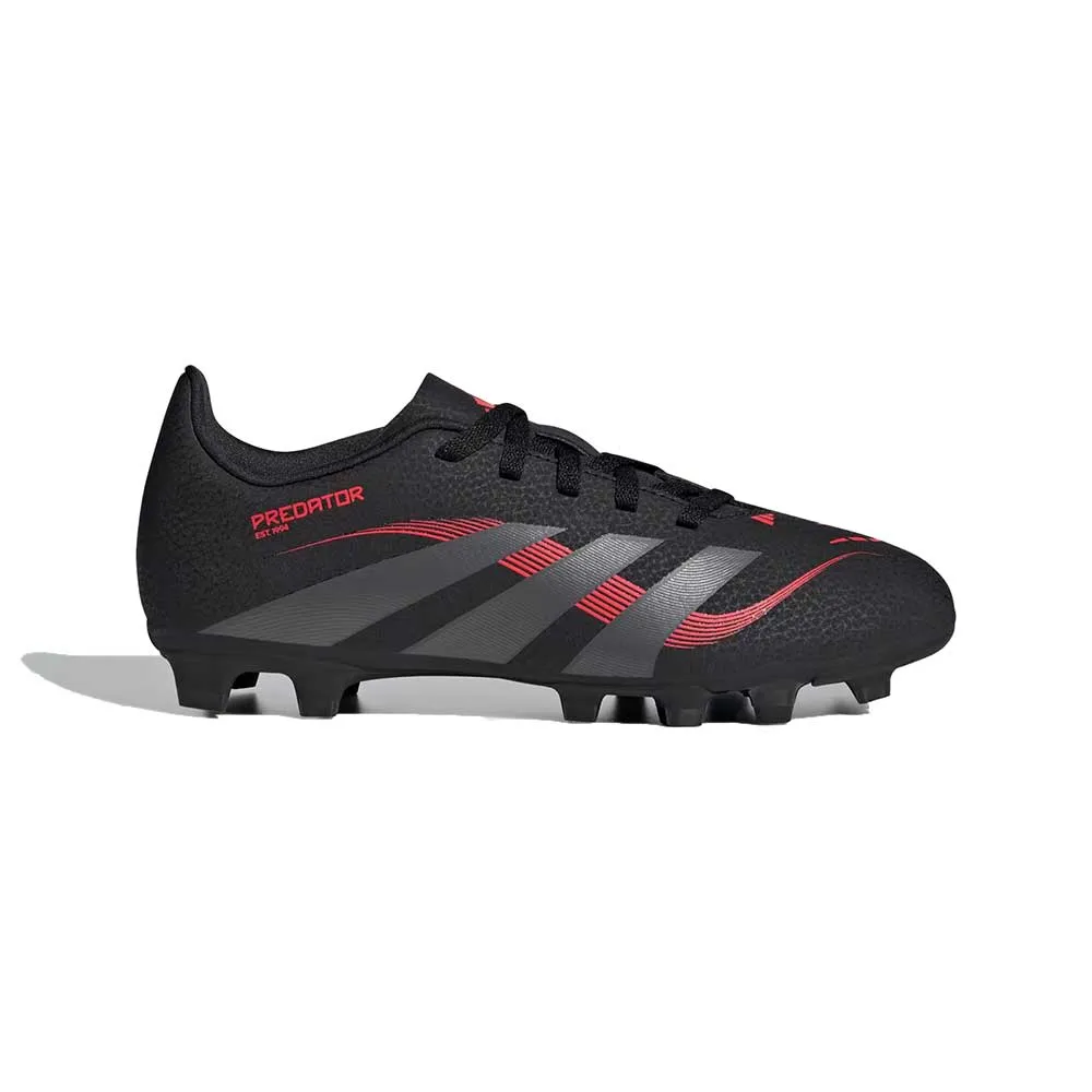Youth JR Predator Club FG Soccer Cleat - Core Black/Grey Four/Lucid Red - Regular (D)