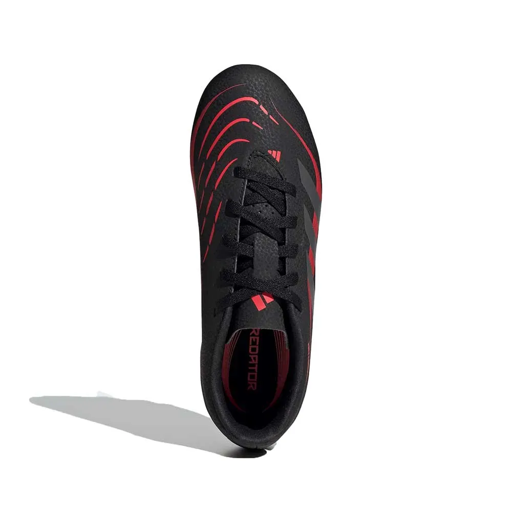 Youth JR Predator Club FG Soccer Cleat - Core Black/Grey Four/Lucid Red - Regular (D)